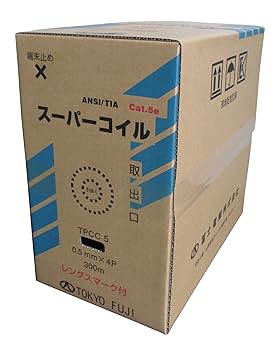 M　富士電線製　cat6 LANケーブル　300m 青 Amazon.co.jp: 冨士電線 Cat6 LANケーブル（300m巻） TPCC6 0.5